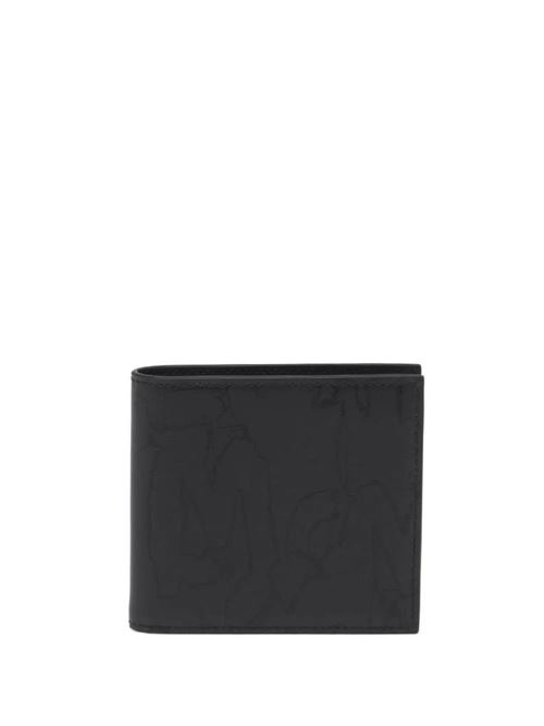 Graffiti leather bi-fold wallet Alexander McQueen | 6021371AAQ41000